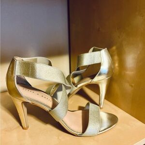 Kelly & Katie Metallic Gold Heels